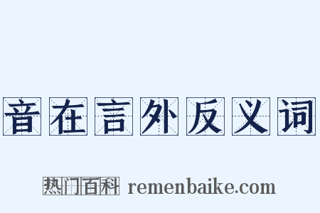 音在言外反义词是什么意思的图片